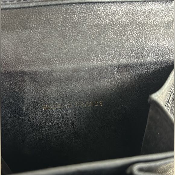 Authentic CHANEL Vintage Enamel CC Logo Bifold Wallet Purse Black Box 8180K - Picture 10 of 12